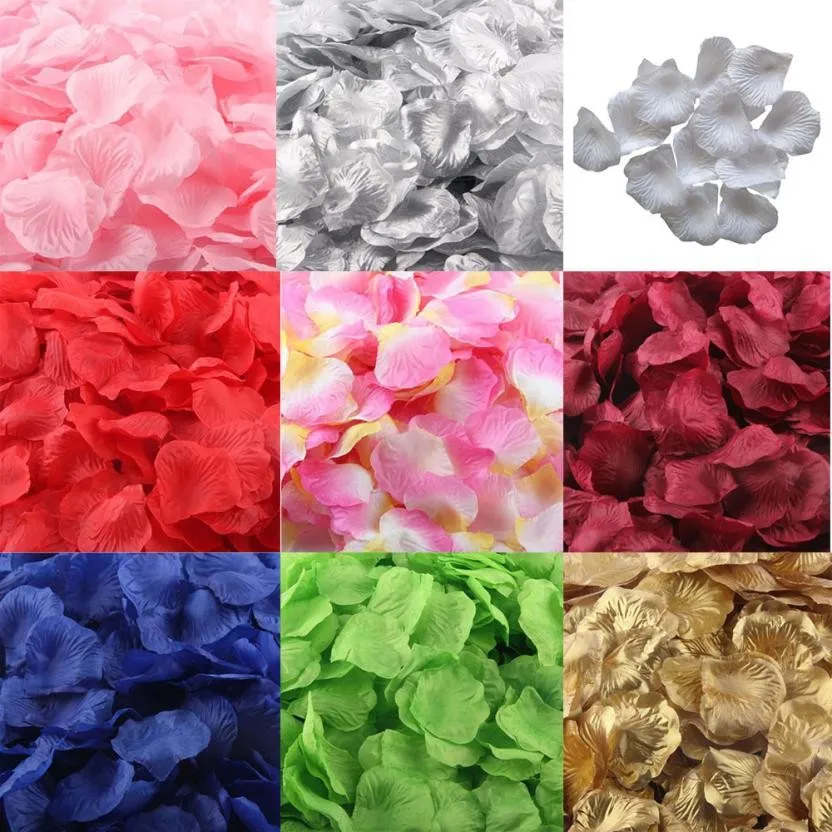 1000pcs Multicolor Silk Rose Artificial Petals Wedding Party Flower