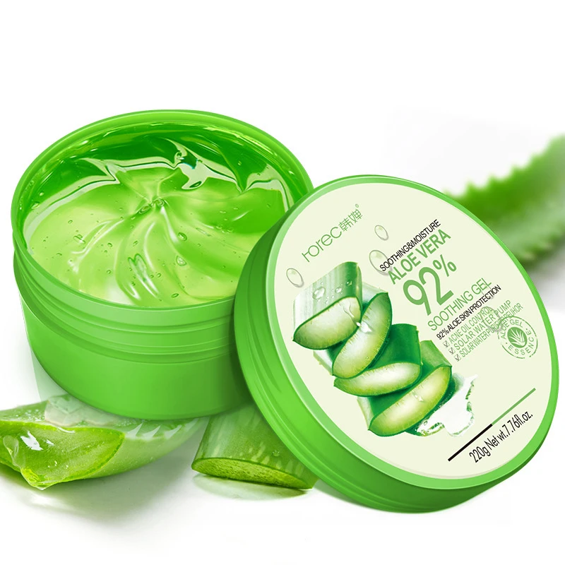 

ROREC 220g Nature Aloe Vera Gel Face Cream Soothing Moisture Acne Treatment Hydrating Repair After Sun Facial Sleeping mask