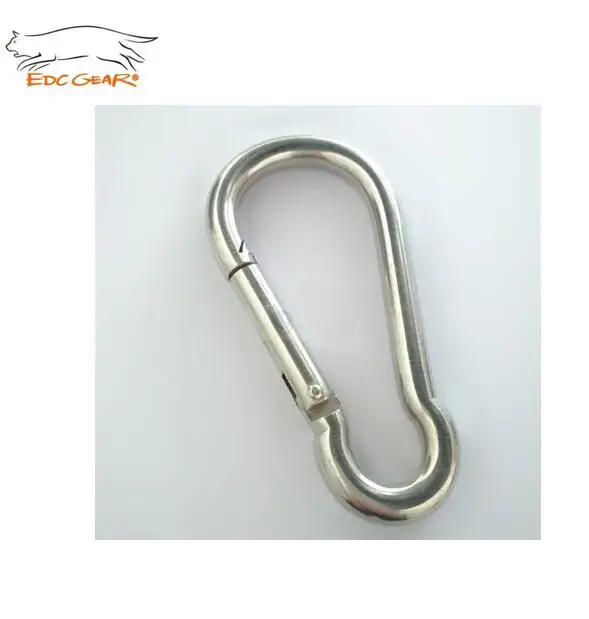 EDCGEAR 3pcs/lot 304 Stainless Steel 8mm*80mm, Spring Clip Spring hook carabiner lock snap hook