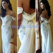 Exquisite Appliques Kristall Meerjungfrau Abendkleider Lange Gnade Abendkleid robe de soiree vestido de festa Graceful Abendkleid