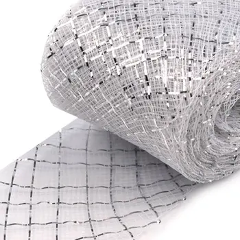 

1.8'' 4.5cm wide Flat Crinoline - Silver - Horsehair Mesh Ribbon for Hats and Fascinator 100 yard