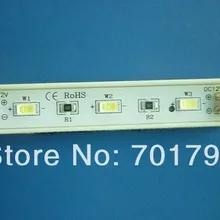 20 шт 5730 SMD СВЕТОДИОДНЫЙ модуль; высокая яркость; 1,2 Вт; IP65; DC12V; 120-150lm; Размер: 75 мм* 12 мм; пластиковый корпус