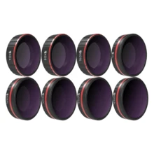 Freewell todo o dia 8 filtros de pacote para câmera de ação dji osmo