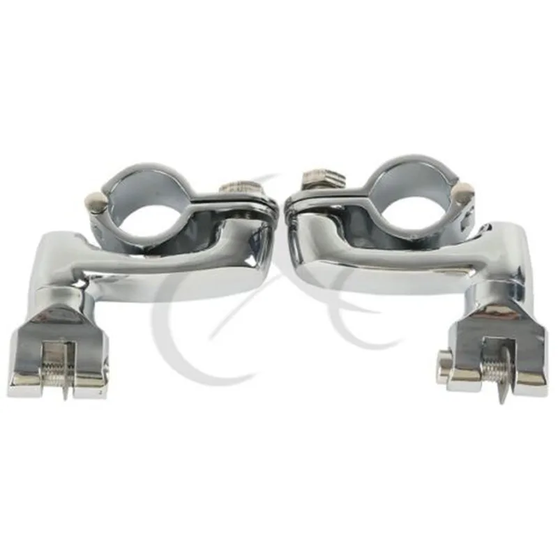 

Motorcycle Chrome 1 1/4" 32mm Highway Engine Guard Foot Peg Mounts Clamps For Harley Honda Suzuki Kawasaki