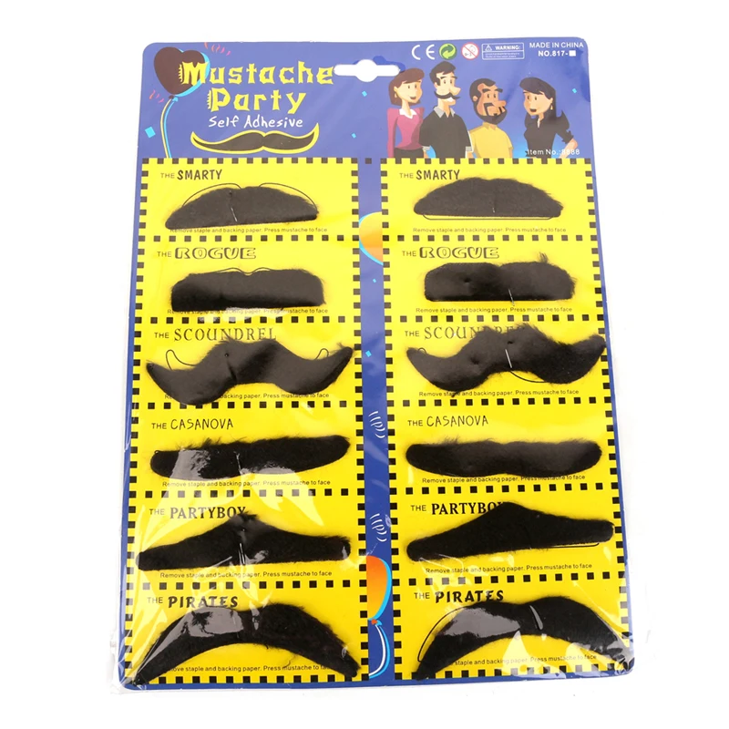 

Multicolor Moustaches For Cosplay Halloween Christmas Party Supplies Adult Beards Festive Men Facial Hair DIY Decor