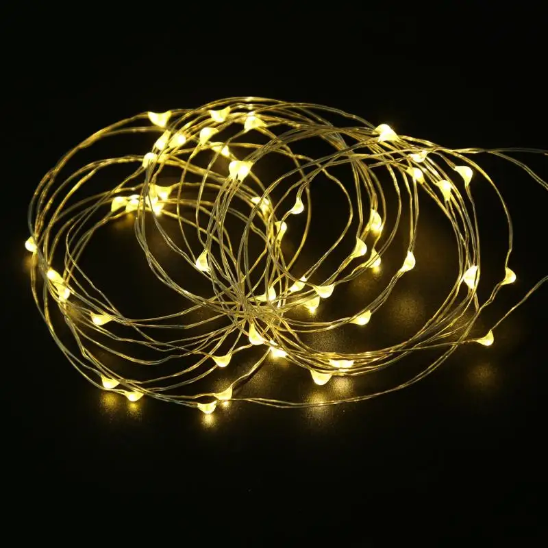 

5m 50 LED Silver Wire String Lights Battery Waterproof for Xmas Garland Party Wedding Decoration Christmas Flasher Fairy Lights