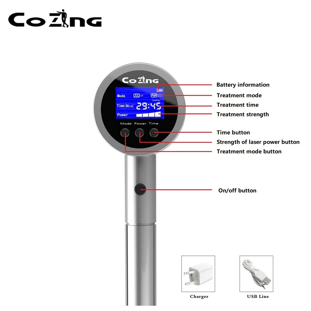 

Portable Handheld Laser Apparatus Cold Laser Medical Therapeutic Machine Psoriasis Therapy Instrument Spine Pain