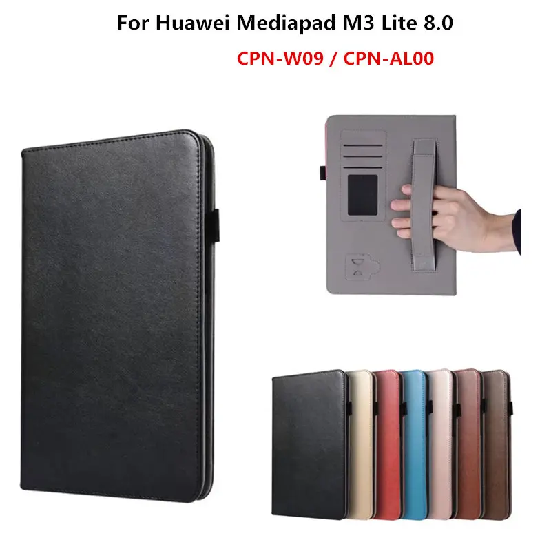Роскошный кожаный чехол Флип Бумажник Обложка для Huawei MediaPad M3 Lite 8.0 cpn w09 al00 дюймов