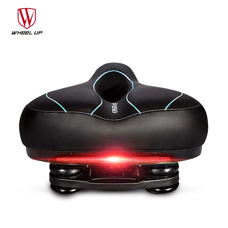 

WHEEL UP PVC Leather MTB Road Bike Saddle Bicycle Soft Seat Mat Men Women Bicycle Parts Cushion With Taillight sillin bicicleta