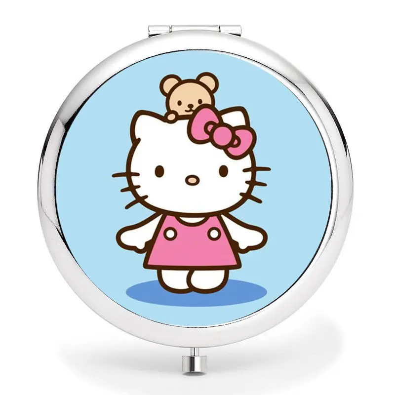 Новое компактное двухстороннее зеркало hello kitty/зеркало для макияжа yey-977