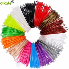 Material de Impressão 3 Dikale 3D m x 12 cores 3D Caneta Filament PLA 1.75 milímetros Refil Plástico Para 3D Impresora desenho de Lápis Caneta de Impressora