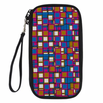 

Noisydesigns grid control Prints Wallet Men Long Coin Purse Storage Money Bags Men's Passport ID Card Holder Carteira Masculina