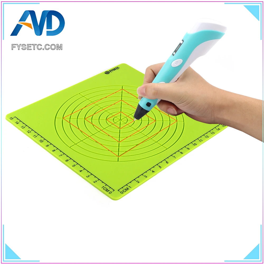 Супер Универсальный 3D дизайн зеленый силиконовый коврик базовый шаблон+ 10 м PLA Филамент 1,75 мм для 3d принтеров детский подарок