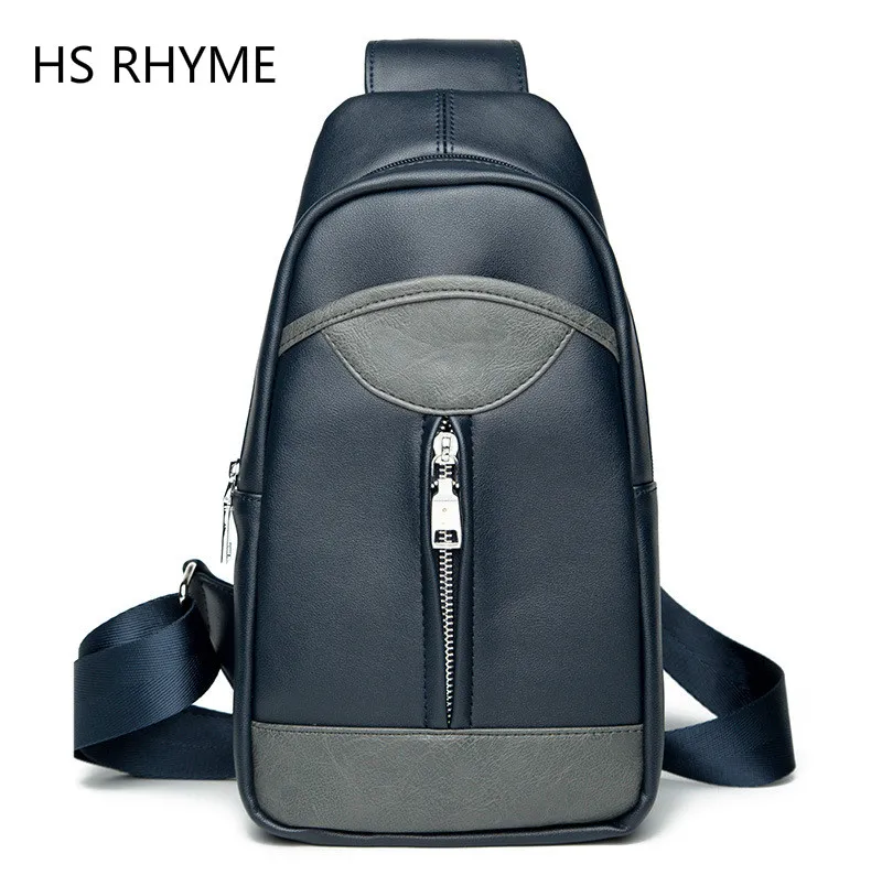 HS RHYME crossbody bags men leather Youth Travel Rucksack School Book