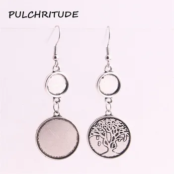 

PULCHRITUDE 8pcs/lot Metal Alloy Tow Colors Owl Shape Earring Pendant Fit 10mm dia 20mm dia Diy Jewelry Making c2094