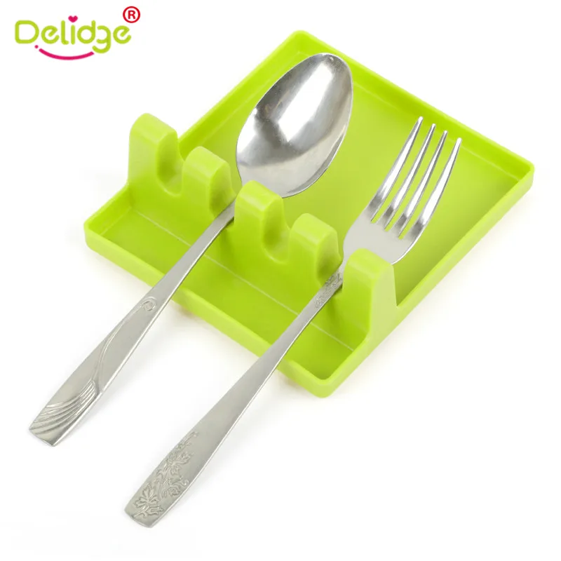 Delidge 1pc Spoon Rests Plastic Cooking spoon storage Cleaning Pad
