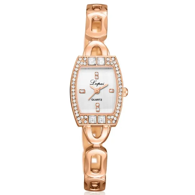 Элегантный Для женщин часы С кристалалми и стразами браслет Нержавеющая сталь кварцевые наручные часы женская одежда часы JA09 Прямая