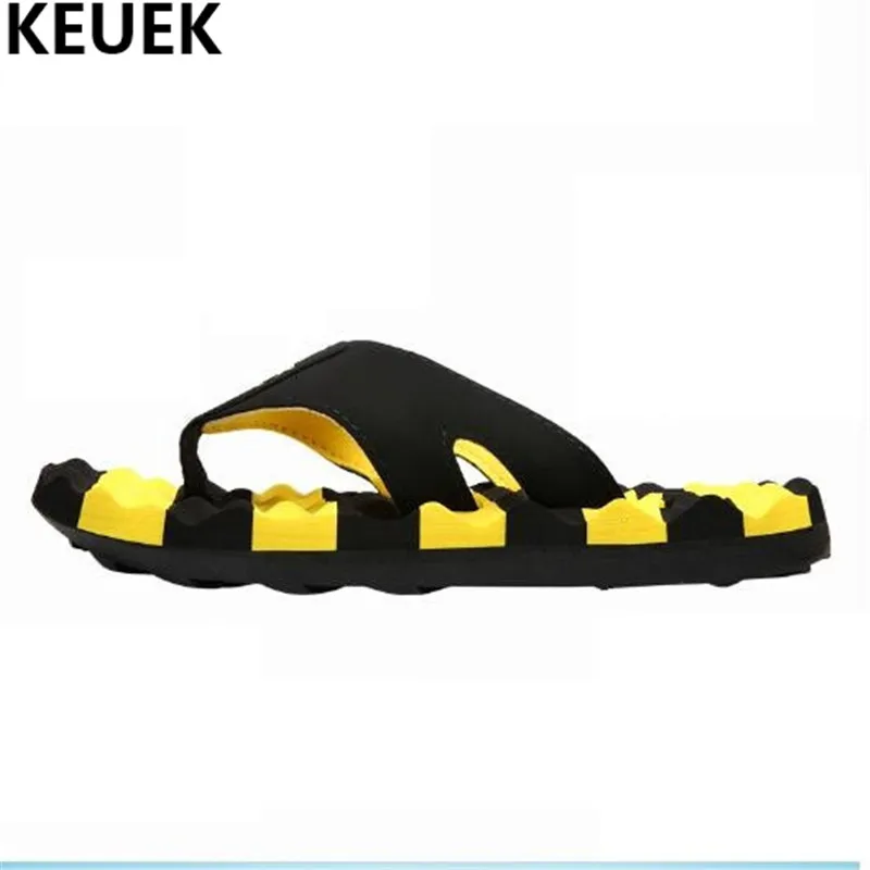 Летние модные мужские шлепанцы; нескользящие шлепанцы в Корейском стиле; пляжные шлепанцы; 01B