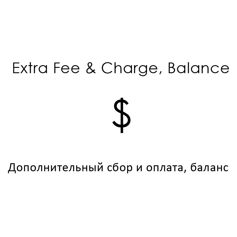 

Extra Fee & Charges, Balance for some customized items