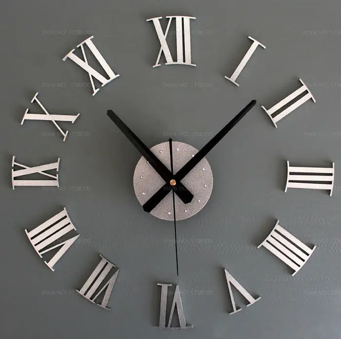 Wall Clock Large Modern Shapeyourminds Modern Design Diy Mirror Wall Clock With Roman Numerals Home