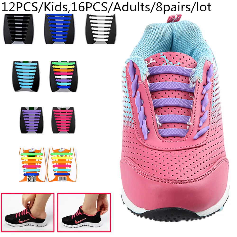 Buy No Tie Elastic Athletic Silicone Trainers Shoes