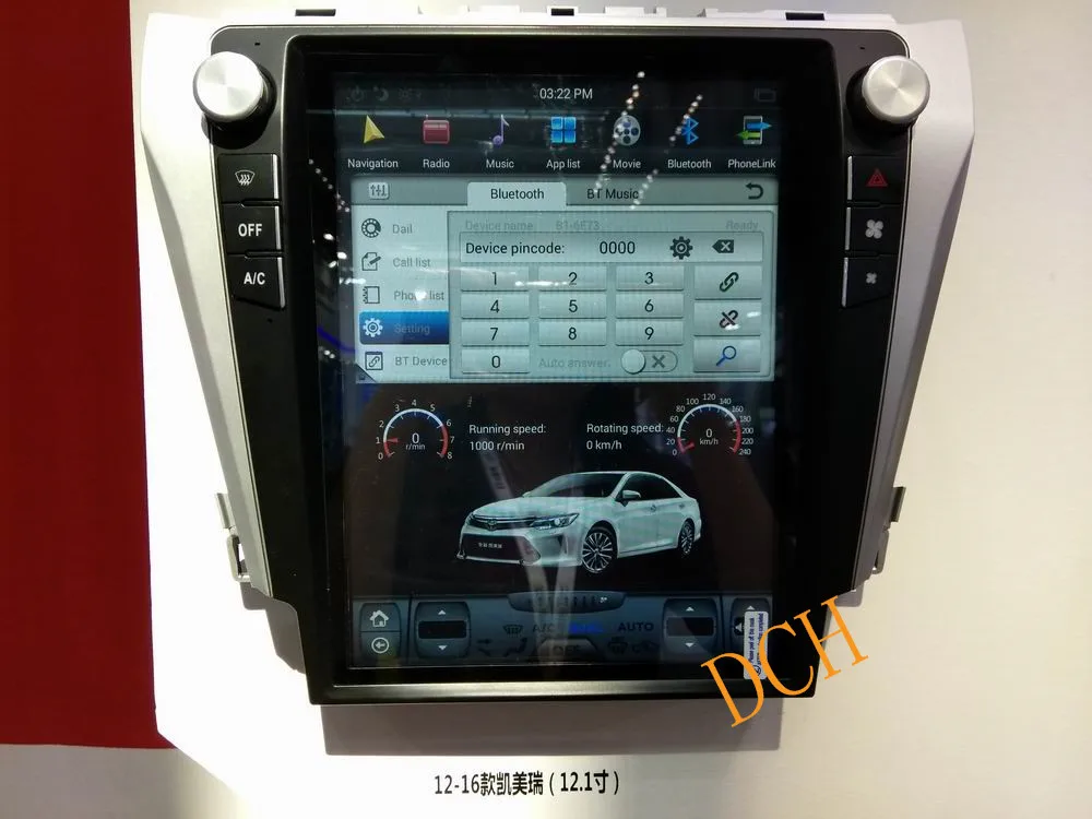 Best 12.1‘’  Vertical tesla style Android 8.1 Car DVD player GPS Navigation Radio for Toyota Camry 2012-2017 4G RAM PX6  6 CORES 6