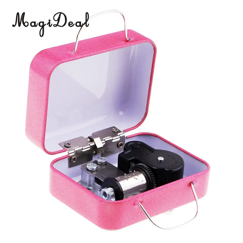 MagiDeal Play 'Innocent' Luggage Suitcase Wind-up Miniature Music Box for Girls Christmas Gift