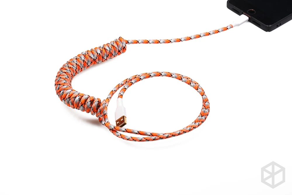  nylon usb c port coiled Cable wire Mechanical Keyboard GH60 USB cable type c USB port for poker 2 G