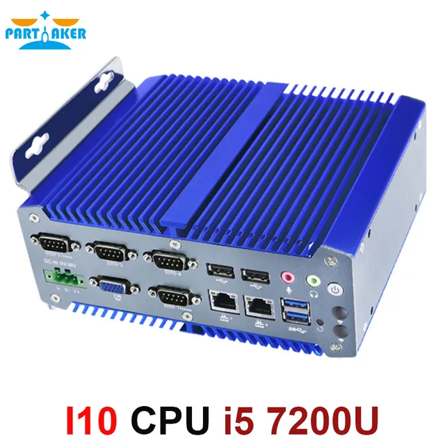 Best Price Industrial Mini PC Blue ITX Case Intel Core i5 7200u 2 Lan Turbo Boost 3.1GHz Barebone Linux mini pc Support 9~36V wide voltage Best Price Industrial Mini PC Blue ITX Case Intel Core i5 7200u 2 Lan Turbo Boost 3.1GHz Barebone Linux mini pc Support 9~36V wide voltage