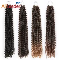 AliLeader длинные пушистые кудрявые кроше с Омбре завивка, плетение волос 18 "Страсть весенние скрученные синтетические волосы для наращивания