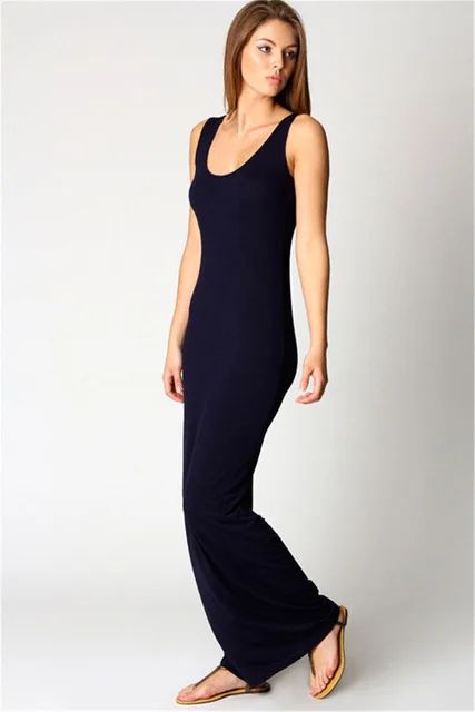brown tank maxi dress
