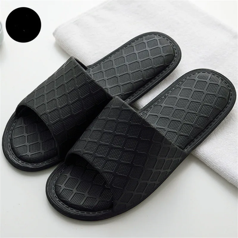 

Men's Slippers EVA Men Shoes Women Couple Flip Flops Soft Black Yellow Stripes Casual Summer Slipper Male Home Slippers