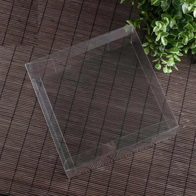 Прозрачная пластиковая коробка для кексов 18*18*4 см|box clear|party gift boxbox storage |