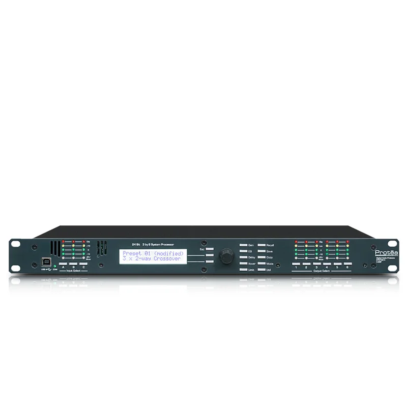 US $389.00 Speaker Processor 36SP 1U Rackmount Full Programmable 3Input 6Output 24Bit Digital Audio System Processor