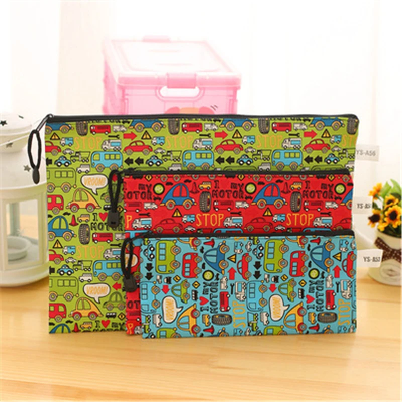 

DL New Korean art wind data bag zipper bag student leather paper package file Teaching equipment student stationery