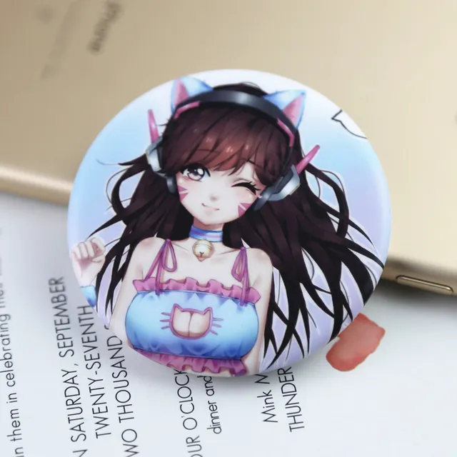 Special Price FFFPIN 5.8cm Large Badges Child Backpack Decorate Gaming Brooch Decor Coin Pin for Peripherals DVA D.Va Computer Anime Cospaly
