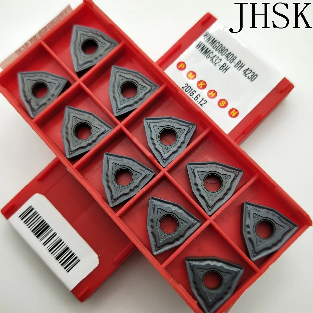 JHSK 10 шт. WNMG080408-BH 4230 WNMG432-BH 4230 токарный станок с ЧПУ инструменты лезвие на ЧПУ станок