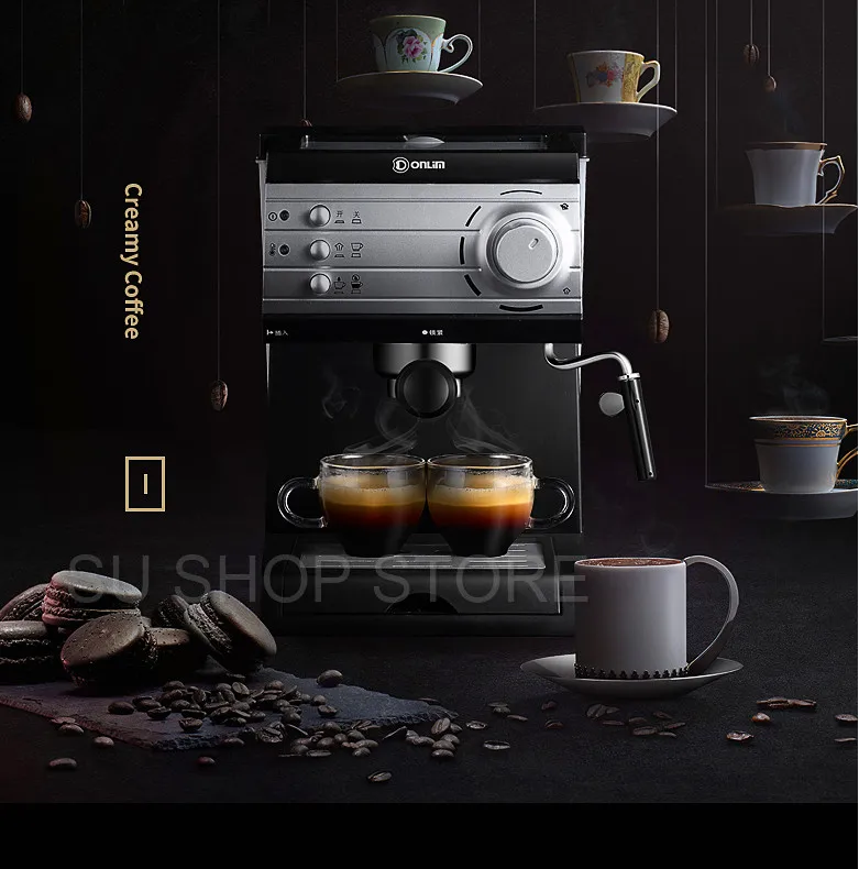 20 Bars Espresso Pump 1.5Liter Water Tank Coffee Machine Home Office Coffee Machine Espresso Semi-automatic Commercial Office