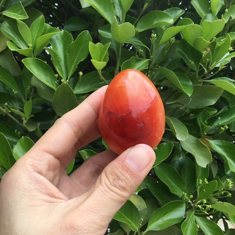 

Natural Red Agate Egg Quartz Crystal yoni egg polished healing stone