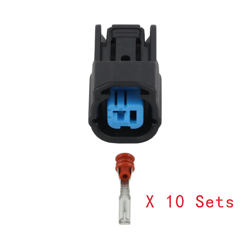 10 Sets 1 Pin Female Knock Sensor Horn Automotive Connector For Honda