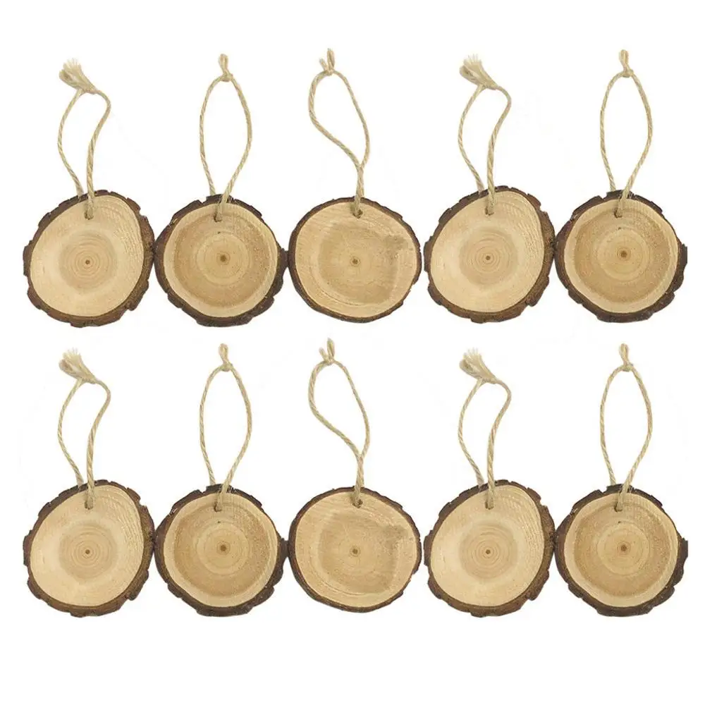 

Exquisite Unfinished 30Pcs Wood Slices 2-2.4 Inch Wooden Circles For Arts And DIY Crafts #4A22