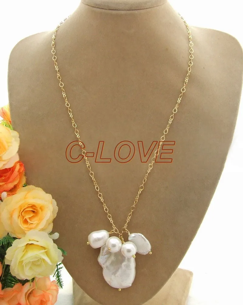 

30MM Keshi Pearl Necklace
