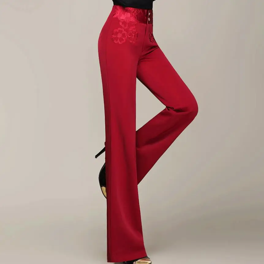 

Женские брюки с широкими штанинами, Осенние новые свободные женские брюки с высокой талией