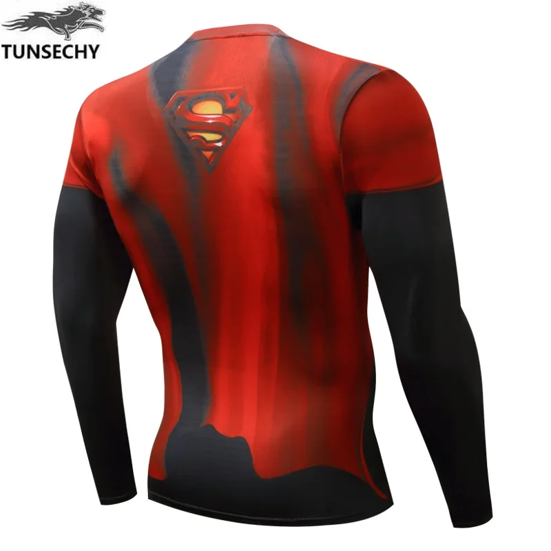  Men Compression Rashguard Fitness Long Sleeves Base Layer Skin Tight Weight Lifting Elastic Mens T 