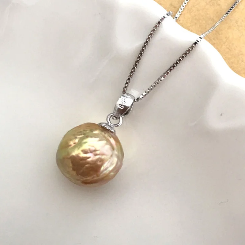 Женский кулон из серебра 925 пробы с натуральным жемчугом 11 13 мм|pendants for women|f pendantpearl