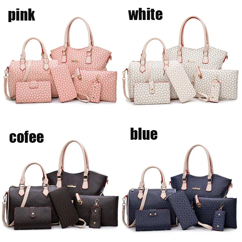 6 piezas bolsos de las mujeres bolsa de marca Crossbody bolsas para las mujeres mensajero bolso mujer bolsos Geomeric bolso de embrague bolso