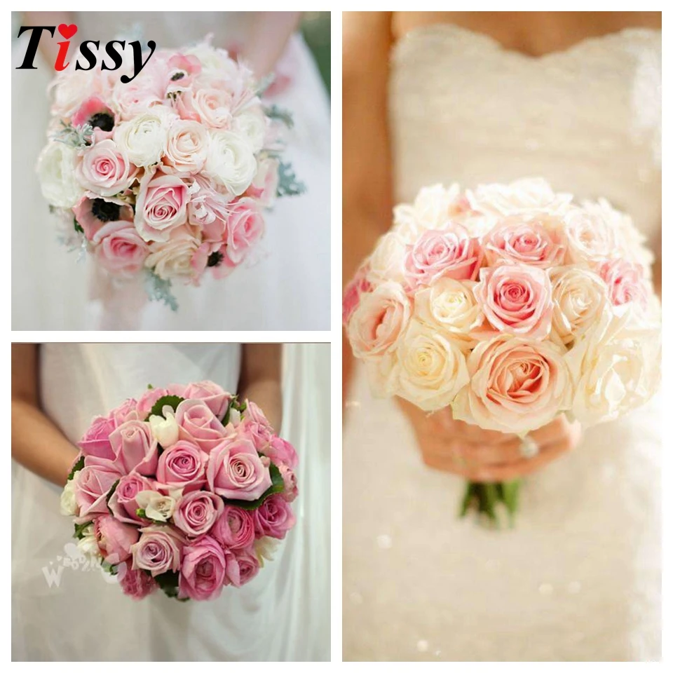 Один Букет искусственных цветов, букет роз, шелковые розы, свадебные цветы, домашний декор, свадебные украшения, цветы