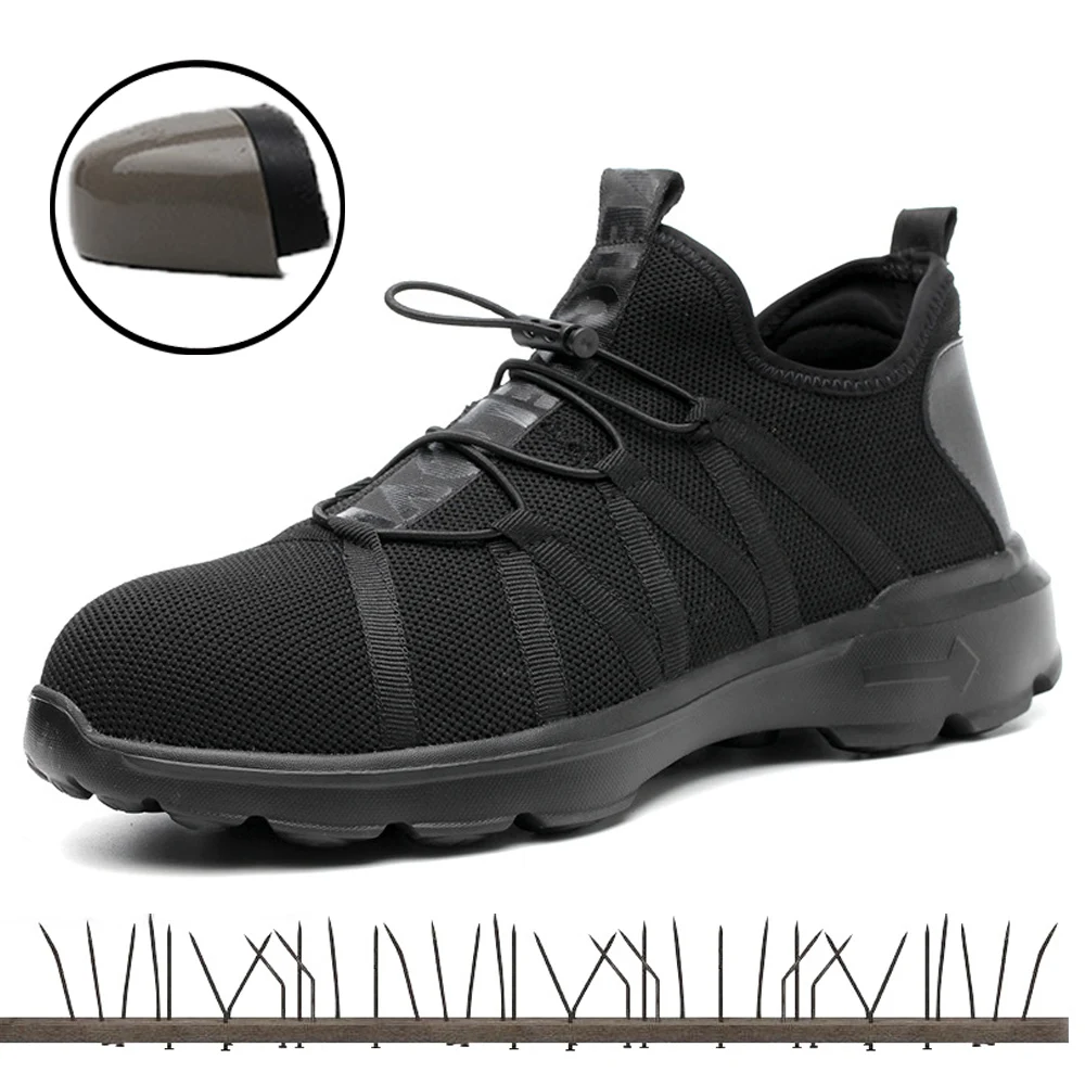 Мужская защитная обувь для мужчин Рабочая обувь легкая обувь военная дышащая походная неразрушимая Армейская Обувь женские кроссовки