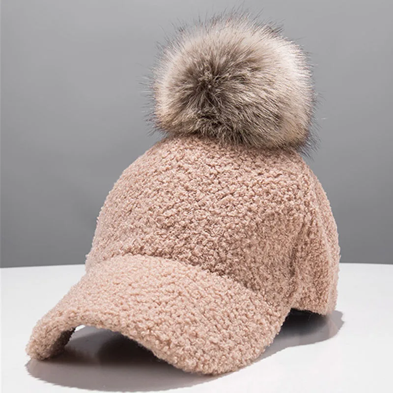 Buy 2018 New Female Autumn Winter Warm Baseball Caps