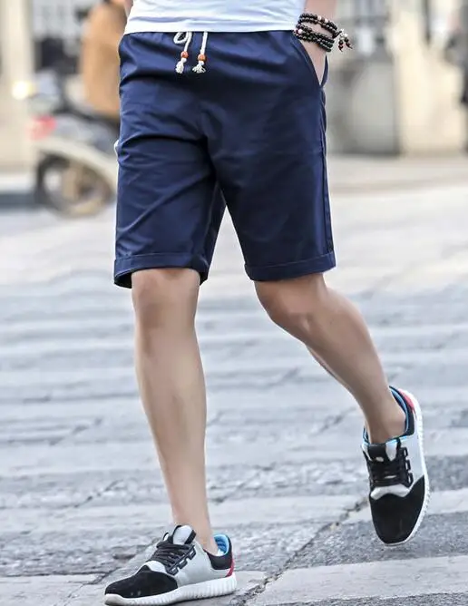 Большой плюс негабаритный летний карман эластичный шнурок на талии Повседневный грузовой хлопковый спортивный костюм с коротким топом Нижняя тренировочные для бегунов подходят для мужчин